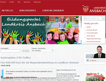 Tablet Screenshot of landkreis-ansbach.de
